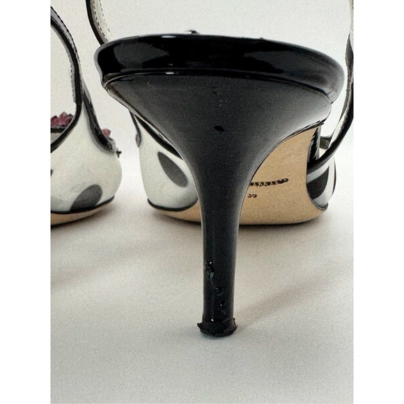 Dolce & Gabbana Crystal Embellished Polka Dot Slingback Heels - Picture 9 of 12